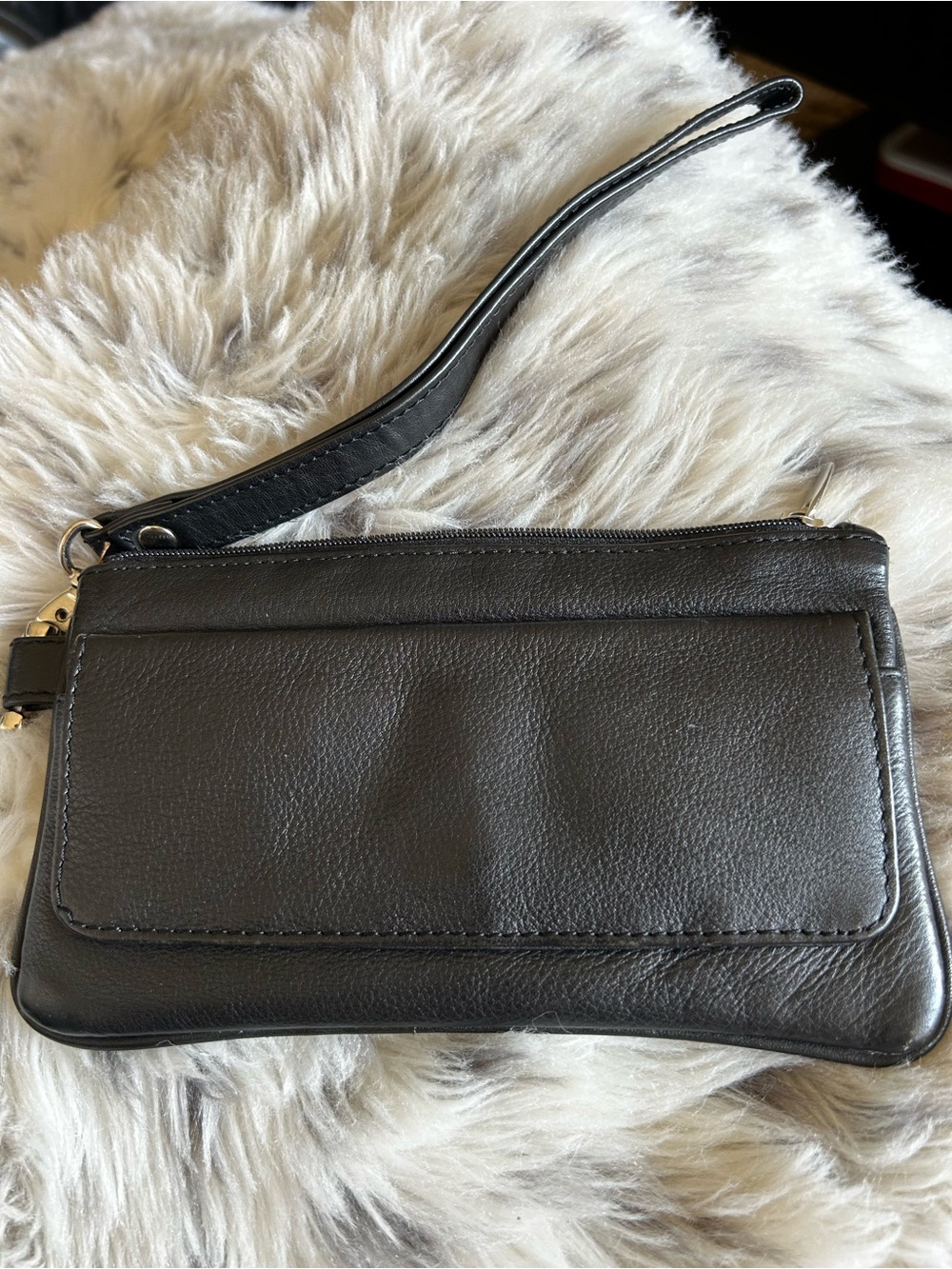 Daniel Buttery Soft Black Leather Wristlet Clutch - Classic Women's Bag $20